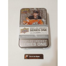 2021-22 UD Upper Deck Series 1 Factory Sealed Tin Box 9 Packs (8 Regular+1 OPC)